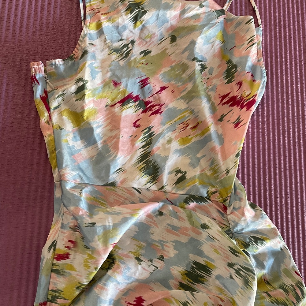 CIDER Floral Illusion Ruched Cowl Neck Midi Dress – Romantic & Flattering - Picture 1 of 6